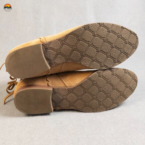 Jack Rogers Ankle Booties Brown Suede Classic Side Zip Cottage Women's Size 7.5M - Picture 8 of 13